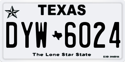 TX license plate DYW6024