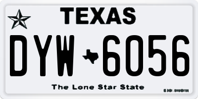 TX license plate DYW6056