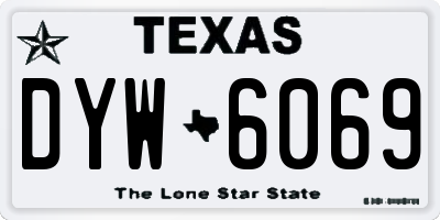 TX license plate DYW6069