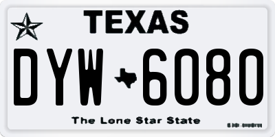 TX license plate DYW6080