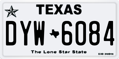 TX license plate DYW6084