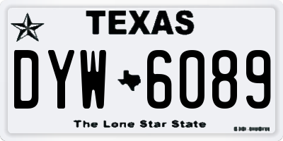 TX license plate DYW6089