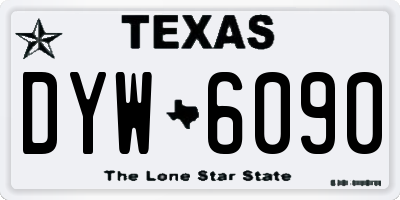 TX license plate DYW6090