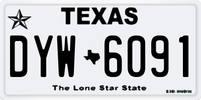 TX license plate DYW6091