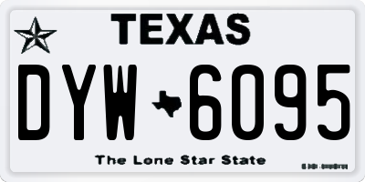 TX license plate DYW6095
