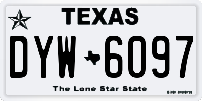 TX license plate DYW6097