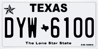 TX license plate DYW6100