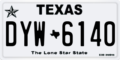 TX license plate DYW6140