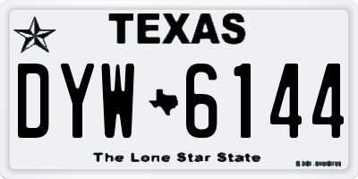 TX license plate DYW6144