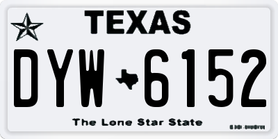 TX license plate DYW6152
