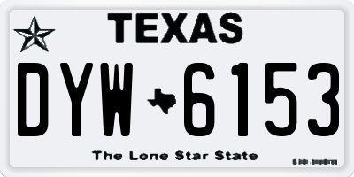 TX license plate DYW6153