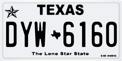 TX license plate DYW6160