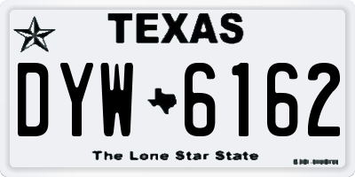 TX license plate DYW6162