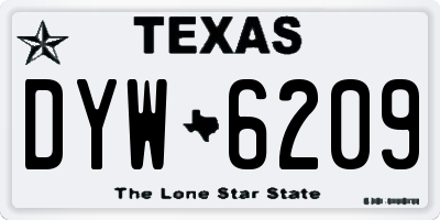 TX license plate DYW6209