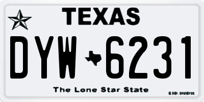 TX license plate DYW6231