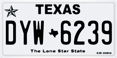 TX license plate DYW6239