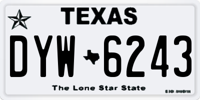 TX license plate DYW6243