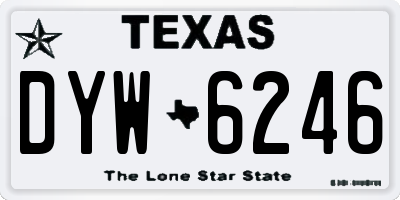 TX license plate DYW6246
