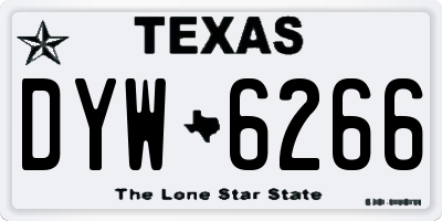 TX license plate DYW6266