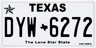 TX license plate DYW6272
