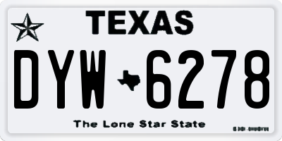 TX license plate DYW6278