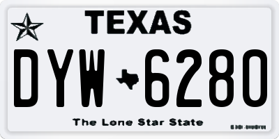 TX license plate DYW6280
