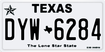 TX license plate DYW6284