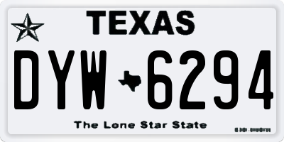 TX license plate DYW6294
