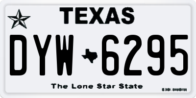 TX license plate DYW6295