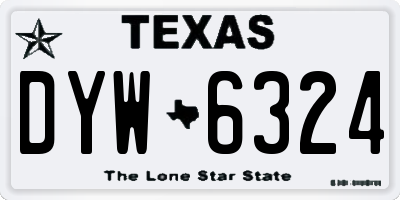 TX license plate DYW6324