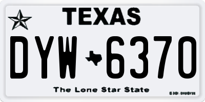 TX license plate DYW6370