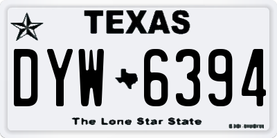 TX license plate DYW6394