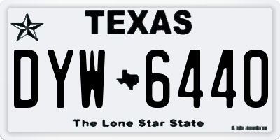 TX license plate DYW6440