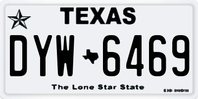 TX license plate DYW6469