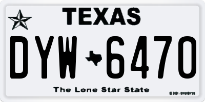 TX license plate DYW6470