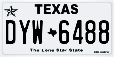 TX license plate DYW6488