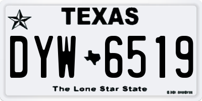TX license plate DYW6519