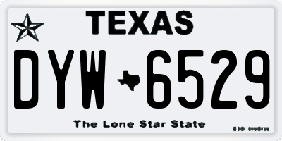 TX license plate DYW6529