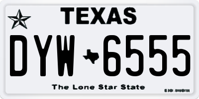 TX license plate DYW6555