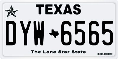 TX license plate DYW6565