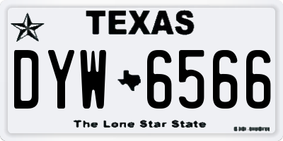 TX license plate DYW6566
