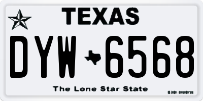 TX license plate DYW6568