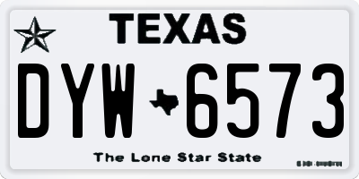 TX license plate DYW6573