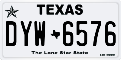 TX license plate DYW6576