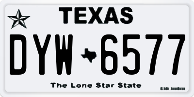 TX license plate DYW6577