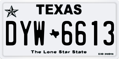 TX license plate DYW6613