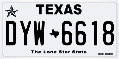 TX license plate DYW6618
