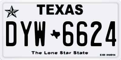 TX license plate DYW6624