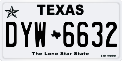 TX license plate DYW6632