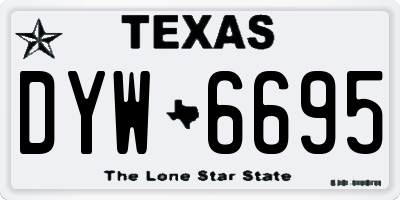 TX license plate DYW6695